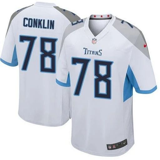 Men Tennessee Titans #78 Jack Conklin Nike White Game NFL Jersey